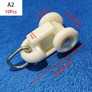 MINIMALUX 10Pcs Curtains Hook Ring Slider Curtain Wheels Rail Furniture Hardware Straight Curved Track Rollers Curtain Rod Pulley Decorative Curtain Track Accessories