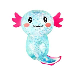 JUSTODO Glitter Squishy Stress Glitter Cute Shape Sugar Filled Axolotl Squishy Toys Soothing Texture Squeeze Sensory Toys For Stress Anxiety Relief
