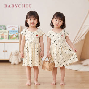 Kids Dress A-Line 0-6 Years Pakaian Baju Gaun Budak Perempuan Polka Dot Skirt Cotton Daily Wear New