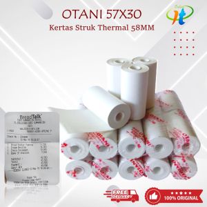 10 Roll Kertas Struk Thermal 58mm OTANI 57x30 57x31 58x30 58x31 Paper Roll Printer Bluetooth EDC