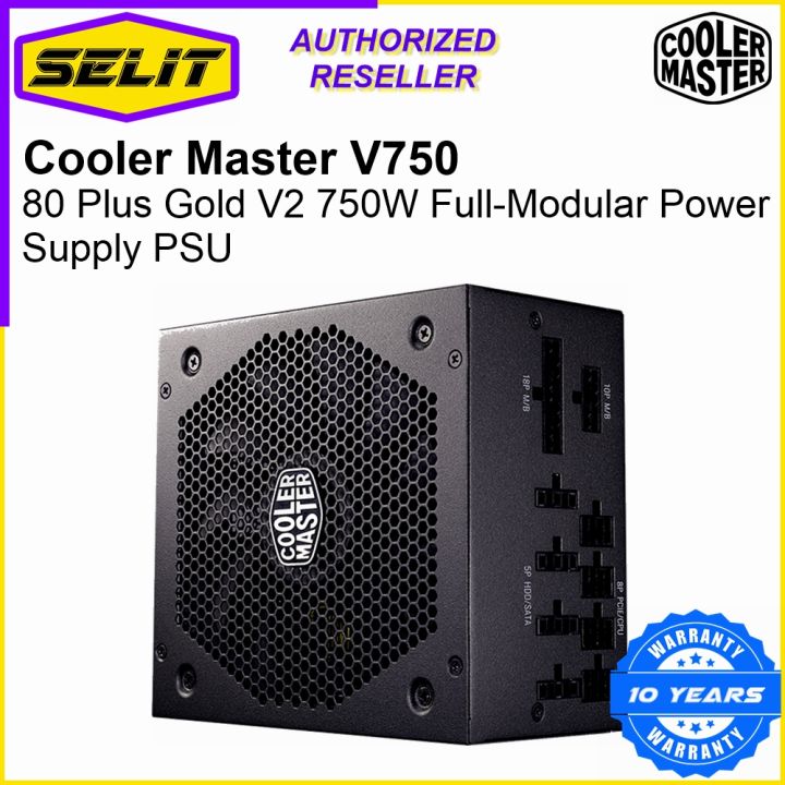 Cooler Master V750 80 Plus Gold V2 750W Full-Modular Power Supply PSU ...