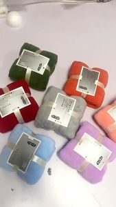 Face Towel Souvenir Coral Velvet for Wedding Holiday Gifts Plain soild color Towel soft absorbent COD