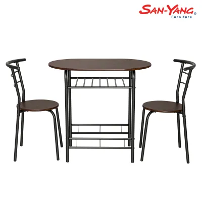 San-Yang Furniture Dining Set 2-Seater Dark Brown 300315