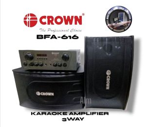 Crown BFA-616 Karaoke Amplifier with Baffles 2000w x2 PMPO Bluetooth mic echo fm radio
