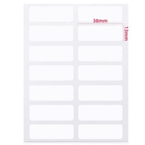 PENTU Writable 13 X 38mm White Labels Blank Sticky Name Stickers Name Number Tags Blank Note Labels Price Sticker