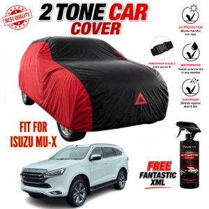 2-Tone Heavy Duty Car Cover for KIsuzu MU-XWa terproof UV Protection Outdoor Cover Windproof Buckle with FANTASTIC XML