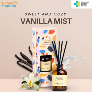Reed Diffuser Summerspring Vanilla Mist 40ML Aromatherapy - Pengharum Ruangan / Pengharum Toilet / Pewangi Ruangan Tahan Lama