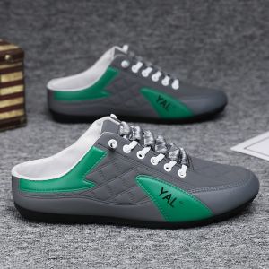 Original Casual Mens Mens Breathable Slip-on Casual Shoes – Korean-Style Versatile Loafers & Semi-Open Sandals