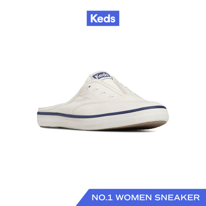 KEDS รองเท้าผ้าใบ เปิดส้น รุ่น MOXIE MULE TWILL สีขาว WF67819