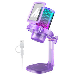 MAONO DGM20 Crystal Version Gaming Microphone For PCNoise Cancelling Mic for RecordingCondenser Microphones For PC GamingRGB Mic Maono Gamerwave