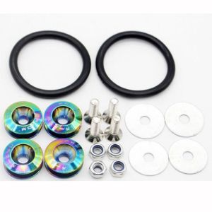 CHUAN 1set Nhôm Phụ kiện tháo lắp nhanh JDM Gioăng hai lớp Phổ quát Sửa đổi ốc vít có thể tháo rời Chất lượng cao Ron đệm chắn bùn Dành cho xe Moset