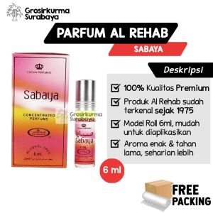 ASLI Parfum AL REHAB SABAYA 6ml Halal & Sah Non Alkohol Untuk Ibadah Sholat Harian Oke Best Seller