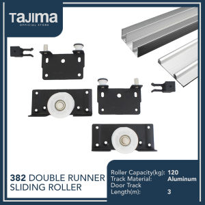 Double Runner Wardrobe Sliding Roller with Door Track for Cabinet Door (3 meter)