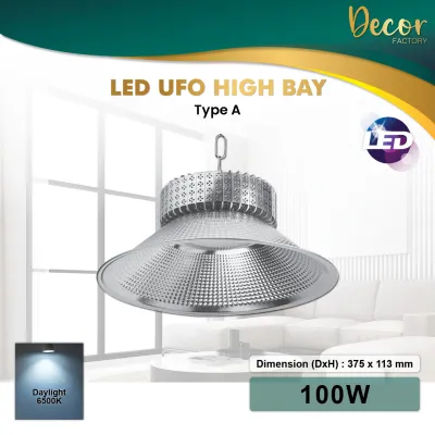🔥NEW🔥 LED UFO High Bay Light 100W 150W 200W Heavy Duty Warehouse Light Lampu Gudang Pickle Ball Court Lighting Factory