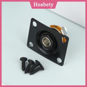 Heabety  Guitar điện Jack Đầu Ra tấm 1 cái vuông kim loại ổ cắm tấm cho DIY Guitar bộ phận nâng cấp phụ kiện bền thay thế