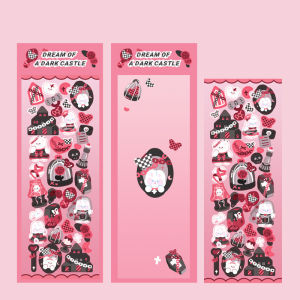 STIKER GLITTER HOLOGRAM ISI 1 LEMBAR SINGLE MOTIF HALLOWEEN GOTHIC RABBIT BEAR BUBBLE CUTE LUCU WATERPROOF MODEL KOREA STICKER LASER