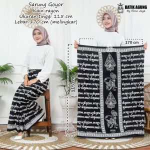 Sarung Batik Remaja Bahan Rayon/Goyor | Motif Arjna Full HC | Seragam | Serian warna