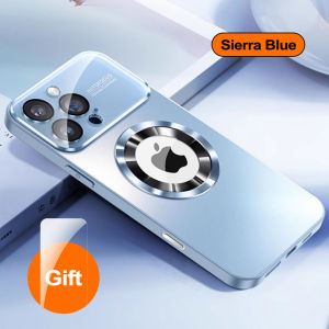 【Built-in Camera Lens】MagSafe Luxury Matte Magnetic Phone Case For iPhone 16 Plus Anti-Fingerprint Back Cover For iPhone 16 Pro Max Military Grade Shockproof Protective Casing