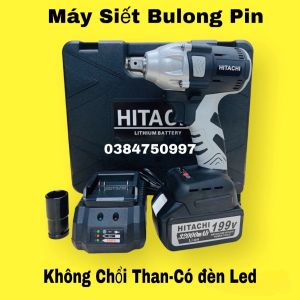Máy siết bulong Máy siết bulong pin HITACHI 228V Mẫu Mới 2021 Lõi Đồng 100% Động Cơ Không Chổi Than [ BH 12 Tháng ]