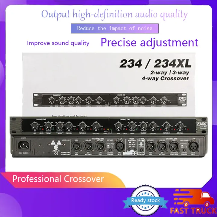 234 Frequency divider stereo 2 way/3 way / 4way Crossover