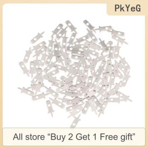 [COD] PkYeG Tool 50pcs 2.8 Inserts Plug Spring Terminal PCB Solder Lug Thickness 0.8mm One Legs PCB Welding Sheet
