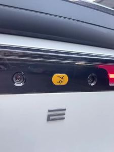 Kail For XPENG P7+ Car Trunk Tailgate Switch Button Protect Reflective Sticker Waterproof Wear Resistant Car interior accessories R3K9L