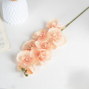 Artificial Flower 8 Heads Orchid Branch Fake Flower Phalaenopsis Potted Plants Home Decor