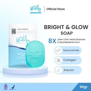 OFFICIAL KOJIC PLANKTON BRIGHT & GLOW SOAP 90 GR Mencerahkan Seluruh Tubuh Memudarkan Flek Hitam