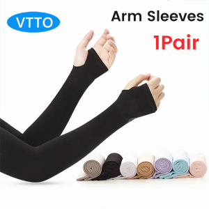 VTTO 2PCS Outdoor Sport Arm Sleeves Summer Sports UV Protection Running Cycling Driving Reflective Sunscreen Bands
