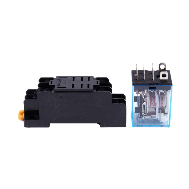 Ready stock - 12V DC Coil Power Relay DPDT LY2NJ HH62P-L JQX-13F 10A With PTF08A Socket Base