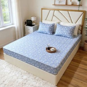 Bộ Ga Gối 3 Món Trần Bông Chất Liệu Cotton BamBoo Sơi Tre Mềm Mại Có Độ Thoáng Khí Cao Thân Thiện Với Làn Da