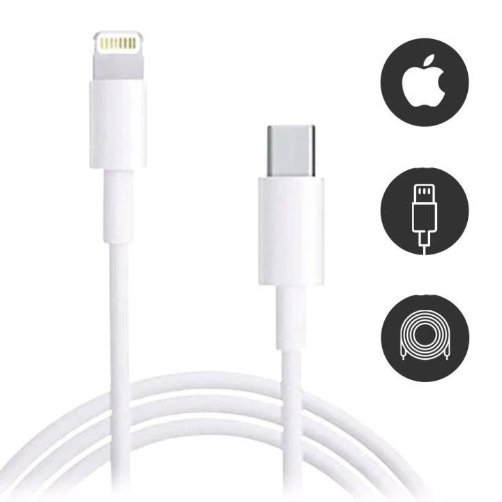 Good Quality 1:1 Kabel Charger Lightning Fast Charging USB Type C to Lightning 2.22A 1M