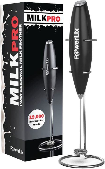 Powerlix Powerlix Milk Pro Professional Milk Frother Battery Operated Electric ...