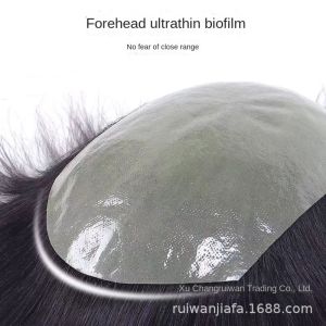 Full Mono 100% Human Hair Mens Toupee Fashion And Handsome Style Hair Piece Breathable Net Hair Replacement Natural Color Short Hair Wig For Men