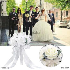 [COD] kunzhan Hand Bunch Bridal Holding Flower Artificial Rose Silk Bouquet Bridesmaid Decor