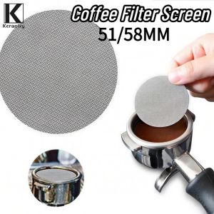 Keranixy 51/58mm 316 Stainless Steel Coffee Screen Reusable Coffee Filter For Espresso Portafilter Basket