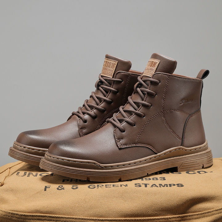 Men's Ankle Boots New High-tops Shoes for Men Fashion Retro