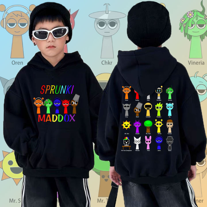 Sprunki Jacket Sprunki เสื้อฮู้ดเด็กแบบกลับด้านดีไซน์แฟชั่น | Lazada.co.th