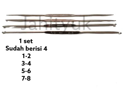 Jarum Rajut ROSE / Hakpen ROSE / Crochet Hooks Berbagai Ukuran Harga 1 set