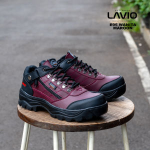 Sepatu Boots WANITA Cewek women Safety Lavio e95 Original Zipper Resleting Praktis Sleting Risleting