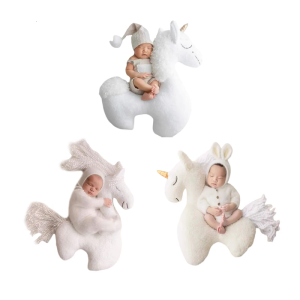 Soft & Comfortable Newborns Photography Single Horned Horse Props for Lovely Baby Photos in Studio or Home Setting