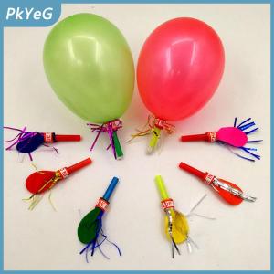 PkYeG 50 cái còi thổi đầy màu sắc rồng thổi với bóng bay cho trẻ em đồ dùng đồ chơi trang trí tiệc sinh nhật cho trẻ em