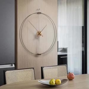 xpkQ Art Wall Clock Silent Spain Watches Large Living Room Clocks Creative Luxury Minimalist Watch Solid Wood Pointer Home Decoration Z4K2H