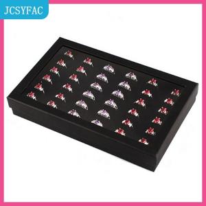 JCSYFAC Bông Tai trường hợp hiển thị 36 khe cắm đồ trang sức tổ chức khay vòng hộp lưu trữ thời trang