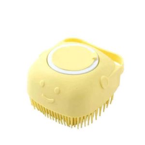 Pet Grooming Shampoo Dispenser Dog Bath Massage Brush Comb Bathroom Shower Brush for Dogs Cats