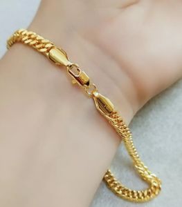 18k cuban chain bracelet and necklace set 2pcs MENs jewelry. FREE ring and JESUS cross pendant