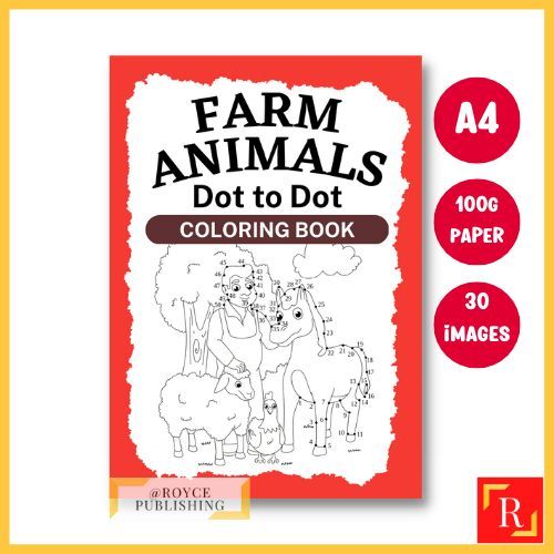 Farm Animals Dot To Dot Colouring Activity Book For Kids, Preschoolers ...