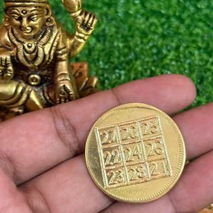 BRASS KUBERA COIN  LAKSHMI KUBERA COIN FOR KUBERA POOJA