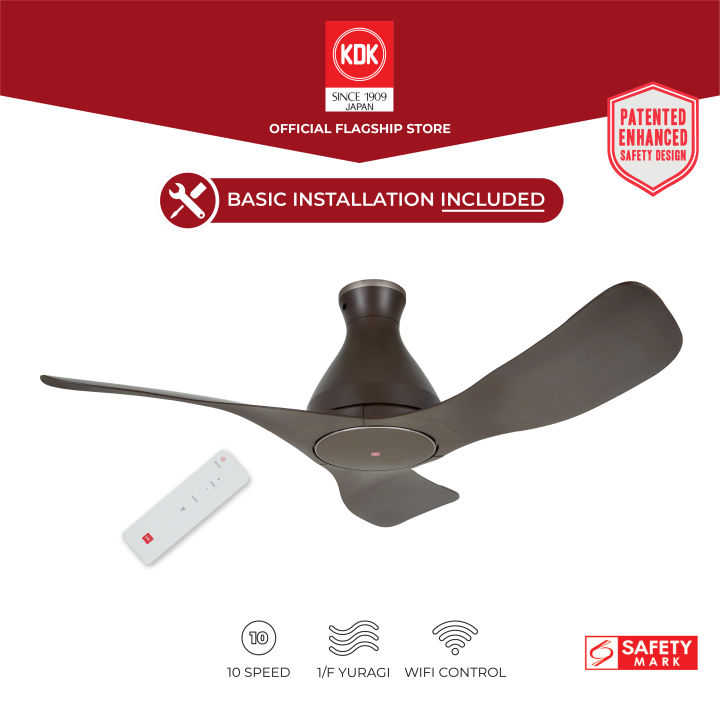 KDK E48HP (120cm) WiFi and Apps Control DC Ceiling Fan with Standard