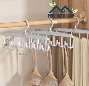 PREFERRED SHOP Storage Space Saving Clothes Bra Non-Slip Multi-Functional Hanger 12Hooks